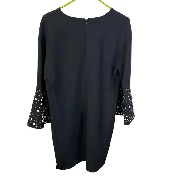 NEW Belle by Badgley Mischka Grommet Bell Sleeve Dress - Picture 9 of 10